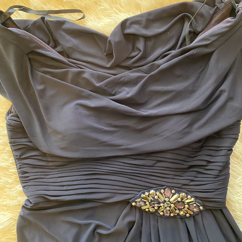 Cowl Neck A-Line Evening Dress - Picture 5 of 11